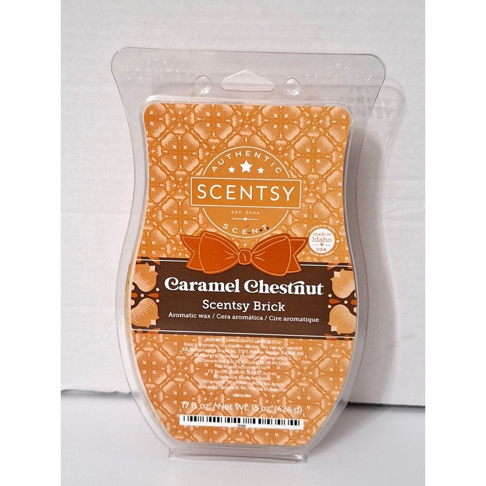RARE Retired Caramel Chestnut Scentsy Brick 17 fl OZ. Unusede Huge Wax Brick